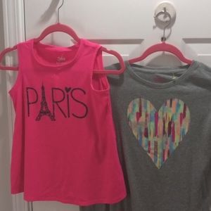 Justice Girls Sz 12 (Two) Girls T- Shirts